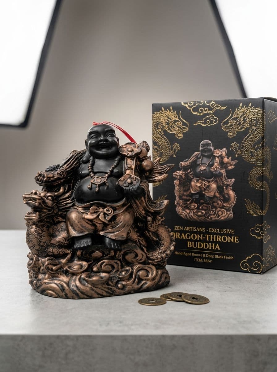 POLYRESIN LAUGHING BUDDHA STATUE